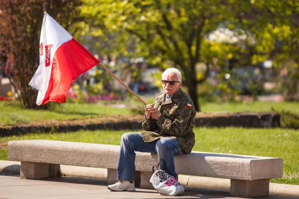 Participants annual of Constitution Day in Poland — Stock Photo, Image