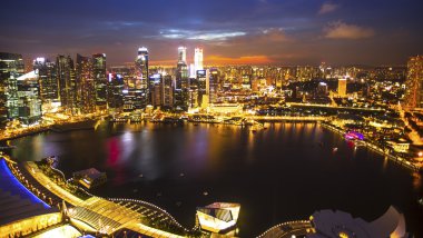 Singapur manzarası downtown