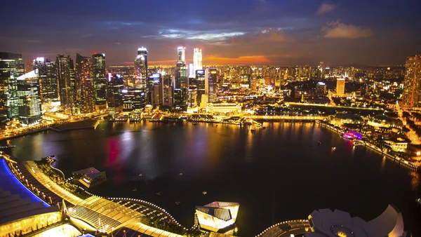 Singapore skyline downtown — Stock Photo, Image