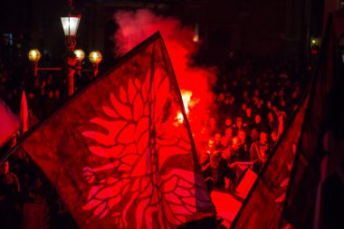 Milliyetçiler protesto Merkezi Krakow.