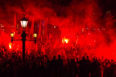 Milliyetçiler protesto Merkezi Krakow.