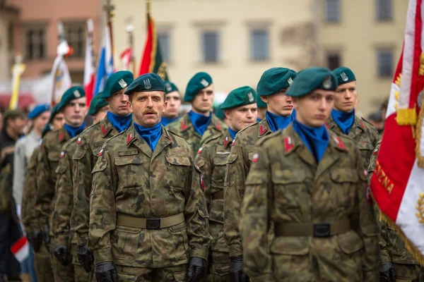 Celebrating National Independence Day of Poland — Stok fotoğraf