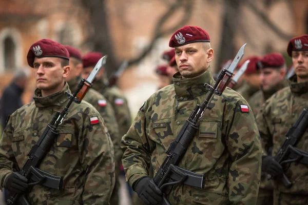Празднование Дня национальной независимости Польши — стоковое фото