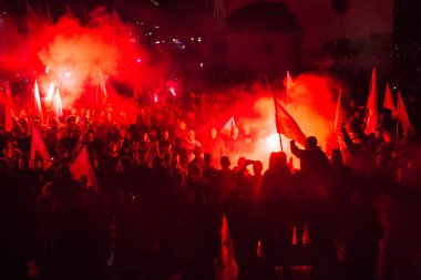 Şehir Merkezi protestocular Mart