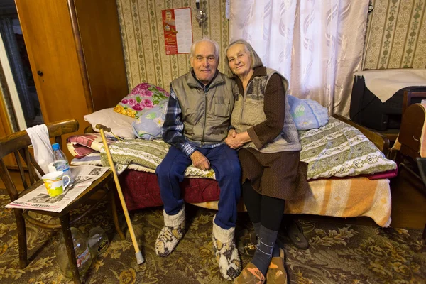 Elderly couple Veps — Stock Photo, Image