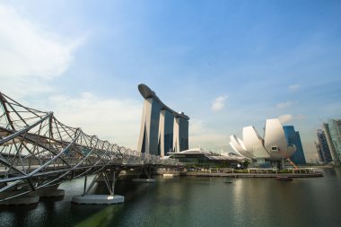 Marina Bay iş merkezleri Singapur'da