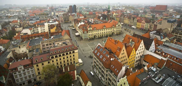 Vue du dessus de la vieille ville de Wroclaw — Photo