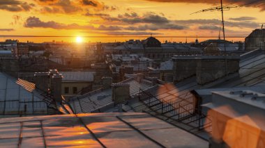 rooftops dan gün batımı görünümü