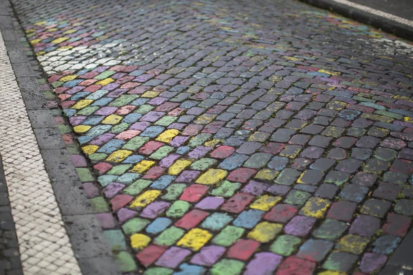 Красочный каменный тротуар — стоковое фото