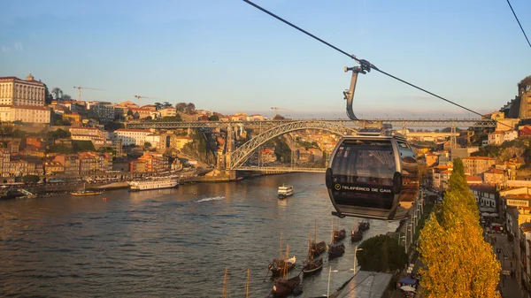Douro river and Ribeira in Porto Stock Image