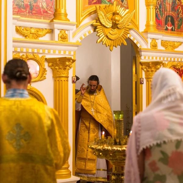 Divine Liturgy on Feast of the Nativity of Christ — Stock Photo, Image