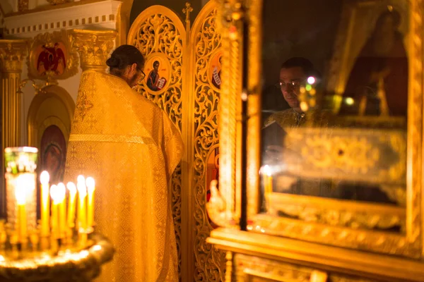 Boskiej liturgii święto Narodzenia Chrystusa — Zdjęcie stockowe