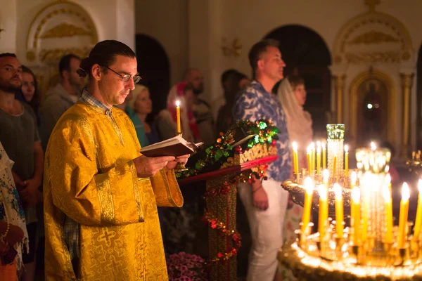 Divina Liturgia nella Festa della Natività di Cristo — Foto Stock