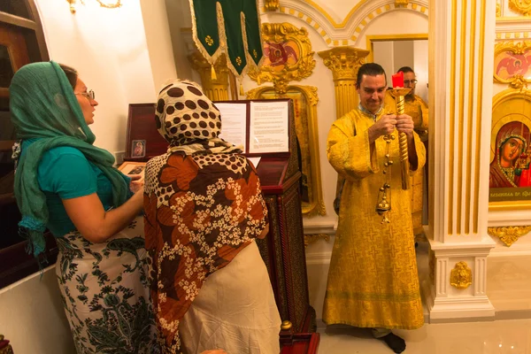 Divina Liturgia na Festa da Natividade de Cristo — Fotografia de Stock