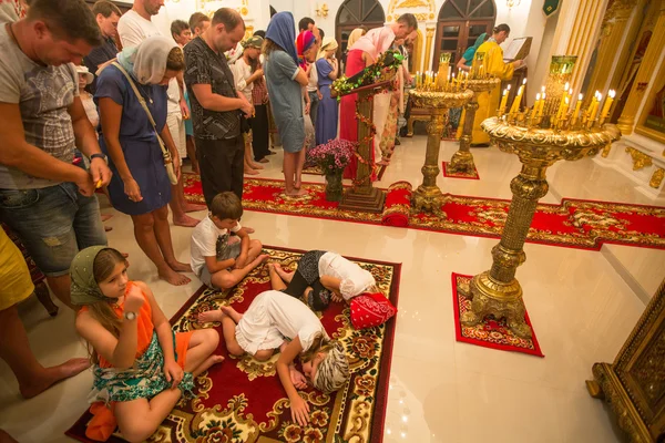 Divine Liturgie en la fête de la Nativité du Christ — Photo