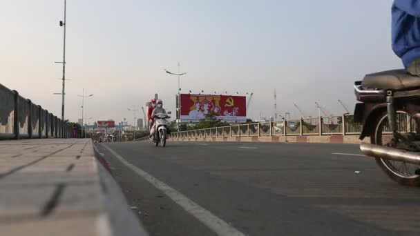 Traficul de motociclete în Ho Chi Minh — Videoclip de stoc