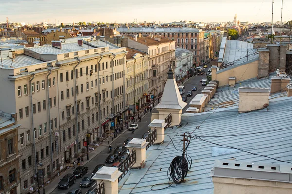Vista superior del centro antiguo de San Petersburgo . —  Fotos de Stock