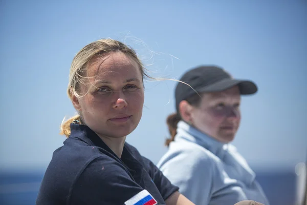 Námořníci se účastní plachtění regata — Stock fotografie