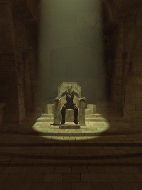 Undead Lich King karanlık tahtına