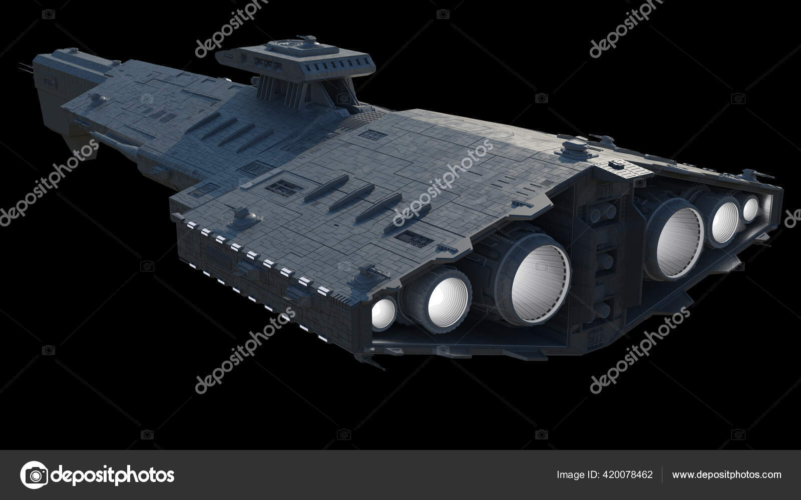 Light-cruiser Space Warship | 3D model