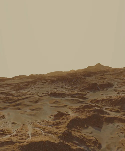 Canais Água Antigos Marte Digitalmente Renderizado Ilustração Ficção Científica — Fotografia de Stock