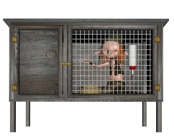 Pet Goblin in a Cage — Stock Photo, Image