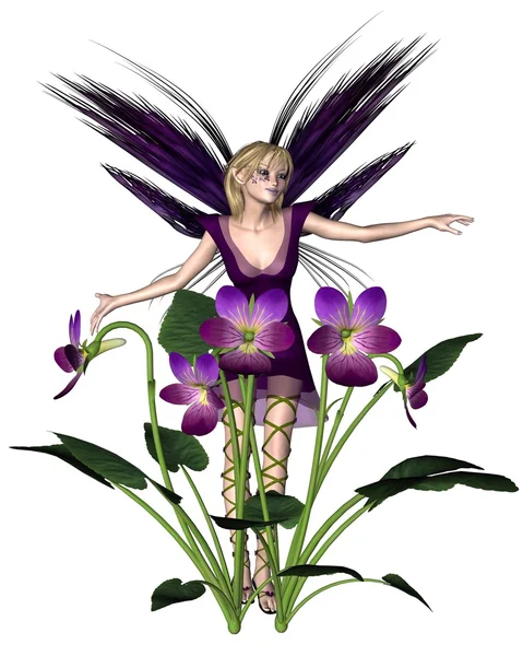 Spring Violet Fairy — Stock Photo, Image