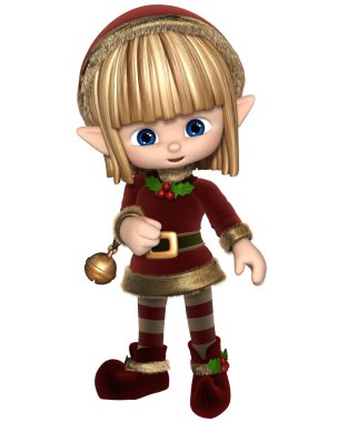 Sevimli çizgi Noel Elf