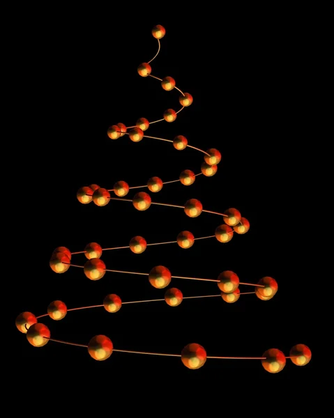 Abstract kerstboom in goud — Stockfoto