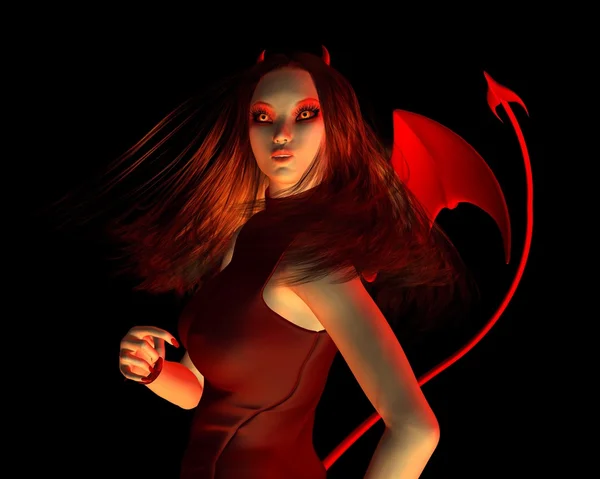 美しい赤い悪魔 - クローズ アップ — ストック写真