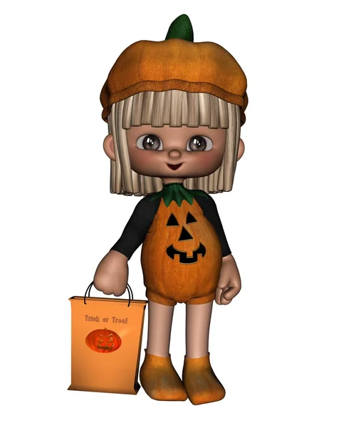 Cute Toon Trick-or-Treater — Stock Photo, Image