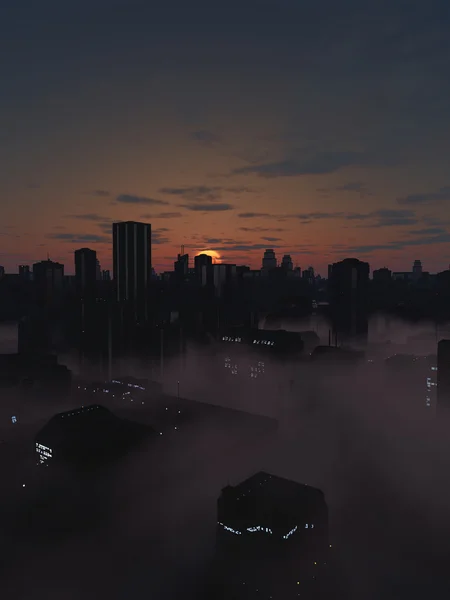 Future City à Misty Sunrise — Photo