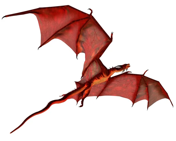 Dragão Vermelho Gliding — Fotografia de Stock