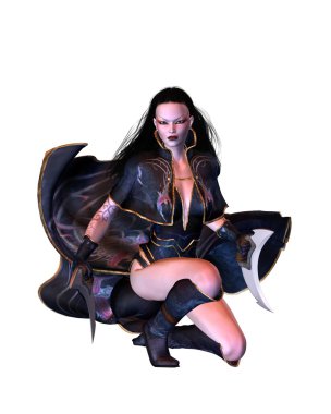 Gotik Bladedancer - diz çökmüş