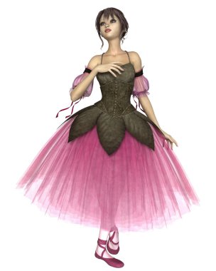 Romantik Tutu Pembe çiçek balerin