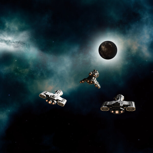 Spaceships Approaching a Dark Planet