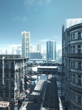 Future City - Deserted Streets clipart