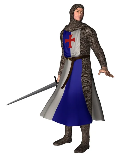 Norman şövalye kılıcı ile — Stok fotoğraf