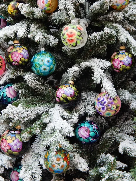 Kerstmis speelgoed achtergrond. internationale beurzen "geschenken expo. herfst 2014"-"Kerstmis & feestelijke decoraties", Moskou. september, 2014. — Stockfoto