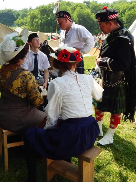 De vierde internationale historische festival "tijden en tijdperken 1914-2014", kolomenskoye, Moskou. 8 juni, 2014. — Stockfoto