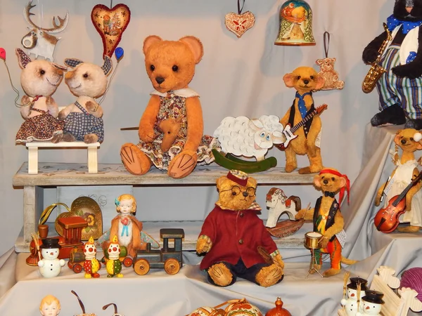 Moscow International Exhibition of collectible bears "Hello Teddy". December, 2014. — Stock Photo, Image