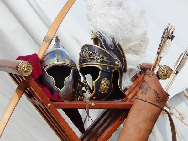 Armour at the international festival "Times and epochs. Ancient Rome". — Stock Photo, Image