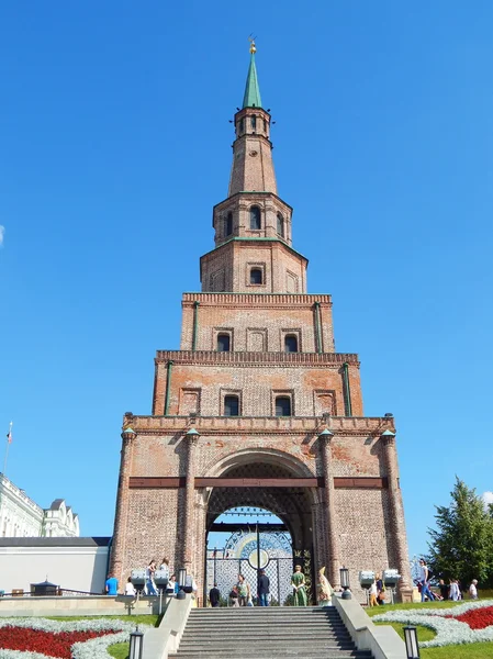 Suumbika věž v Kremlu ve městě Kazaň — Stock fotografie