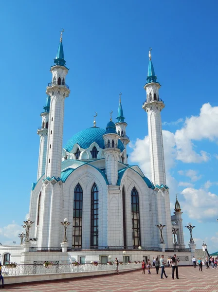 Kol Sharif moskee in het Kremlin van Kazan in de republiek Tatarije in Rusland. — Stockfoto