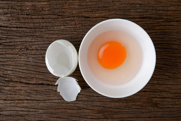 Egg yolks in a bowl — Stock Photo, Image