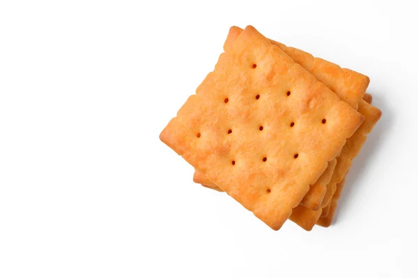 Galleta de mantequilla sobre fondo blanco — Foto de Stock