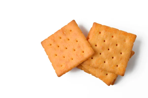 Galleta de mantequilla sobre fondo blanco — Foto de Stock