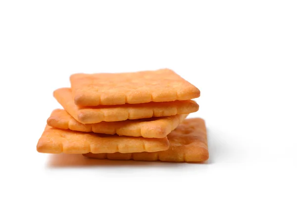 Burro cracker su sfondo bianco — Foto Stock