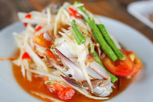 Ensalada de papaya con cangrejo —  Fotos de Stock