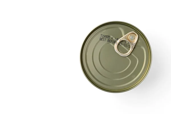 Food can with expiry date — Stock Photo, Image